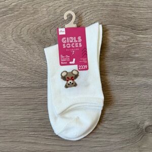 🆕 Women’s Daiso Kawaii Bear with Bow Socks - Size 6-8